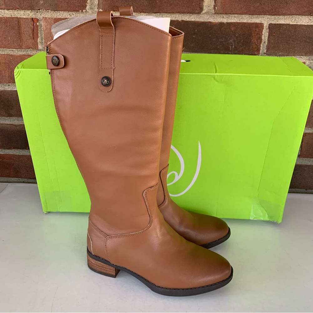 Sam Edelman Girls Penny Mini Tan Leather Knee-High Riding Boots US 12 M